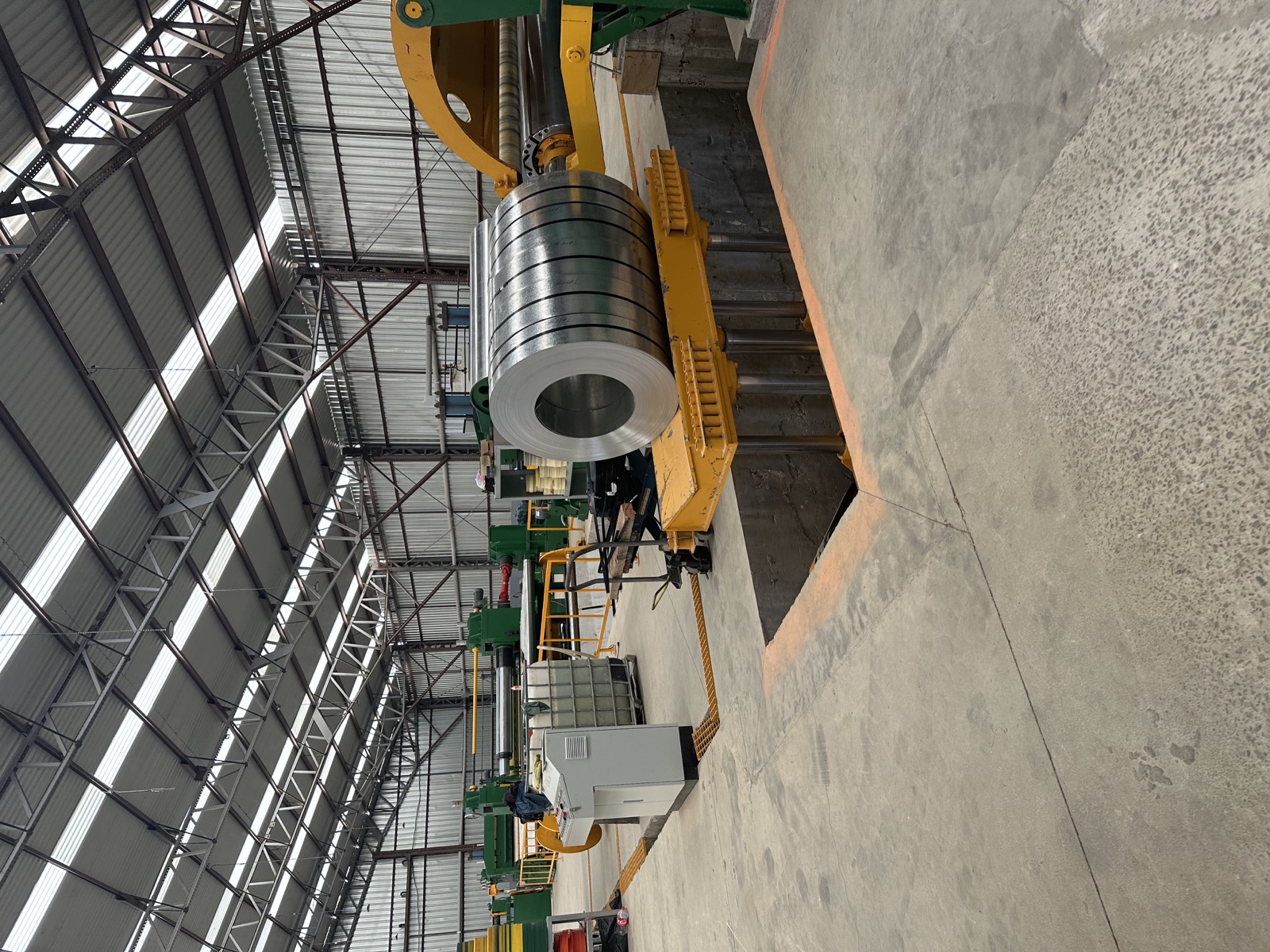 Light gauge steel profiles, studs, and panelized assemblies at the Cal Steel facility.